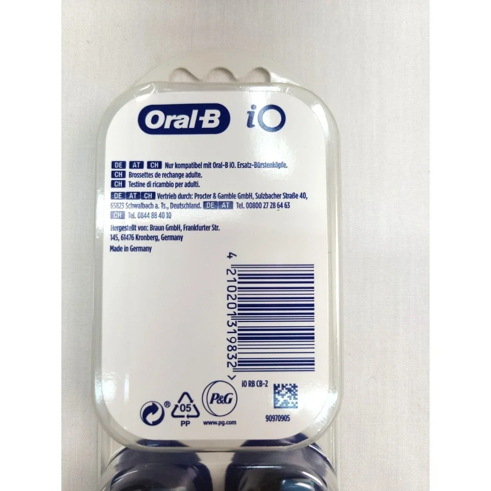 Oral-B iO Ultimate Clean Replacement Brush Head - Black (2 Pack) New Sealed